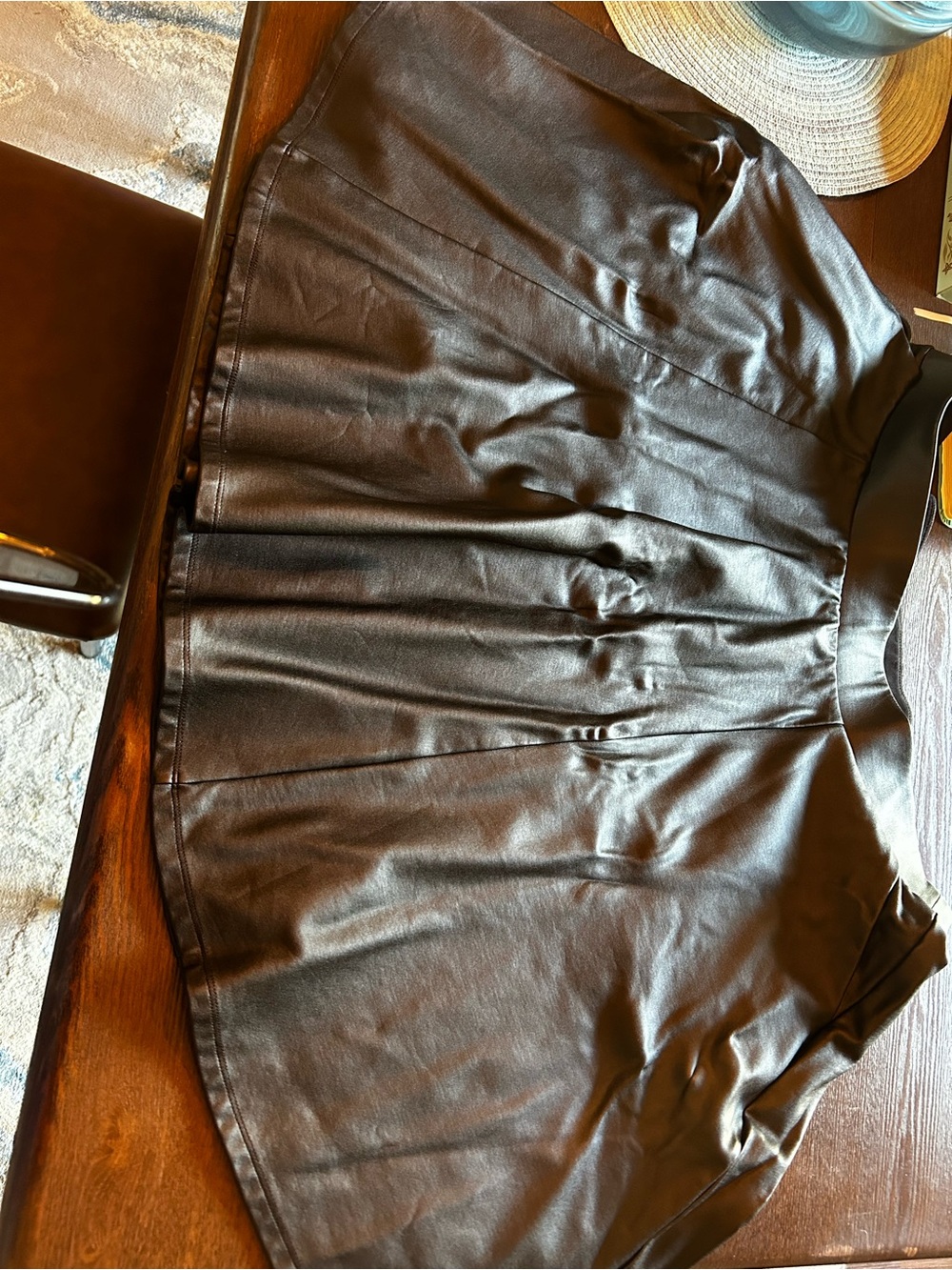 torrid Black Faux Leather Circle Skirt